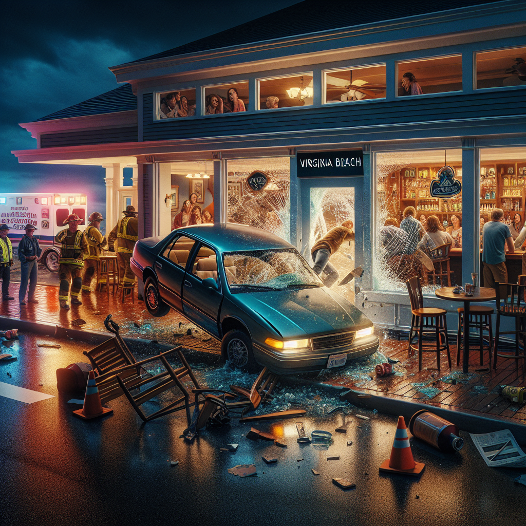 Car Crashes into Virginia Beach Pub: Employees' Near-Death Experience