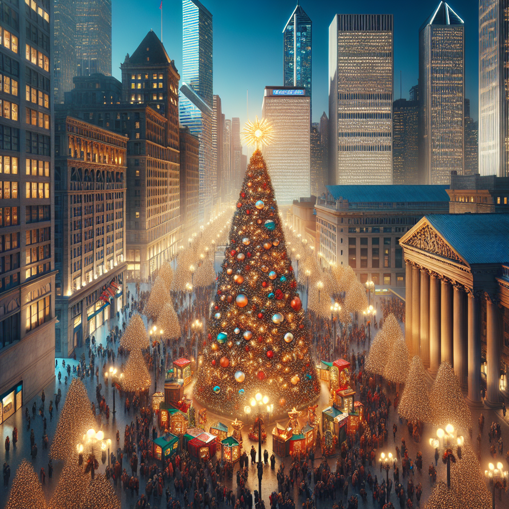 Houston Welcomes Christmas Tree to Downtown Business District
