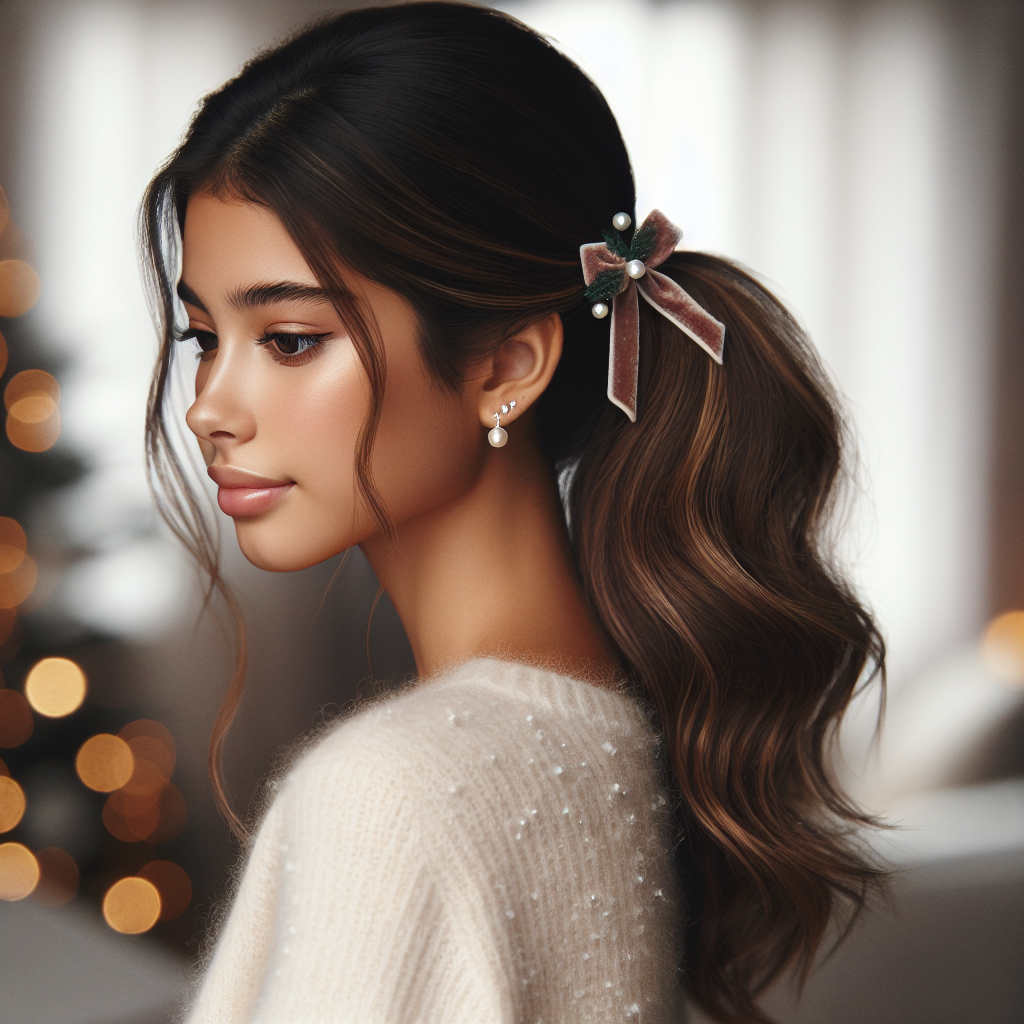 Festive and Simple Holiday Hair Inspired by Hailey Bieber