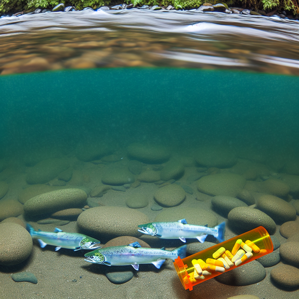 Salmon migration affected by drug pollution in water from antianxiety medication