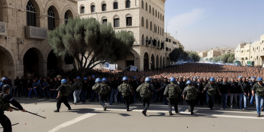 Far-right marchers attack Palestinians as Israel marks taking of Jerusalem