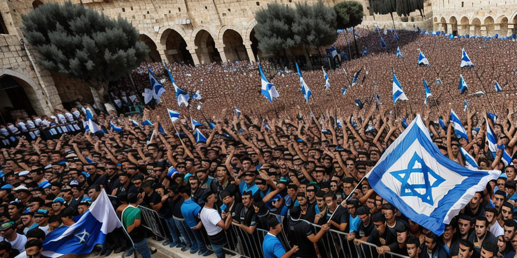 Thousands of Israeli nationalists chant 'death to Arabs' during annual procession through Jerusalem