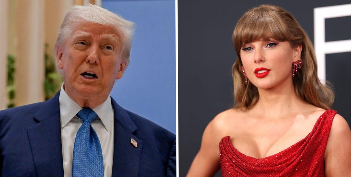 Trump takes time from busy trip in Middle East to revisit feud with Taylor Swift