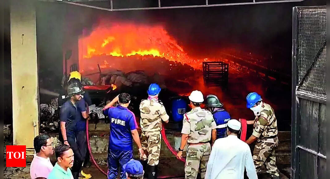 Factory owner, 87, toddler grandson among 8 killed in Maha factory blaze - The Times of India