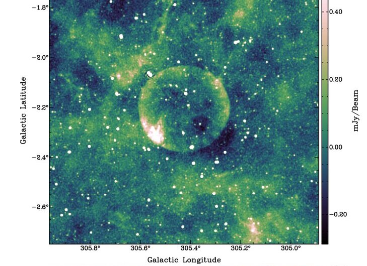 Observations detect a perfectly shaped supernova remnant