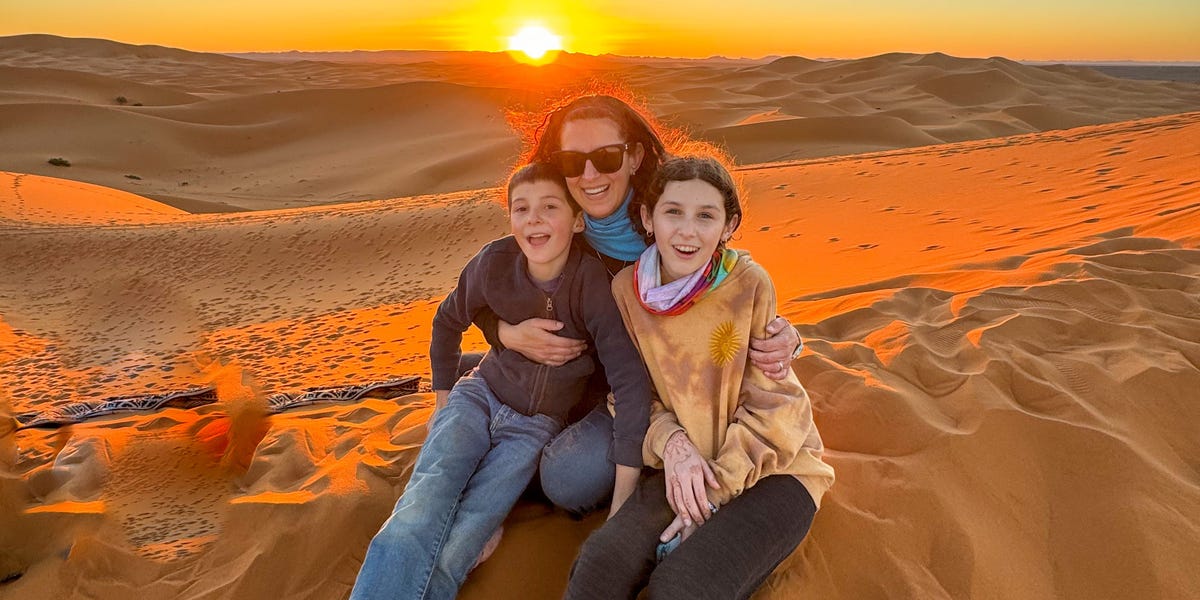 I take my kids out of school to travel. Their teachers don't always like it, but they learn so much through seeing the world.