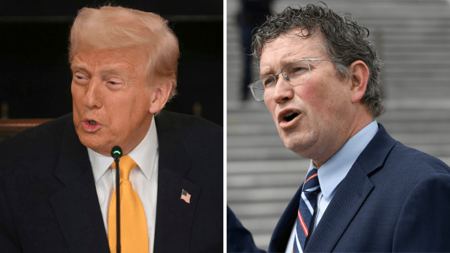 Trump lashes out on Thomas Massie, calls him a ‘grandstander’