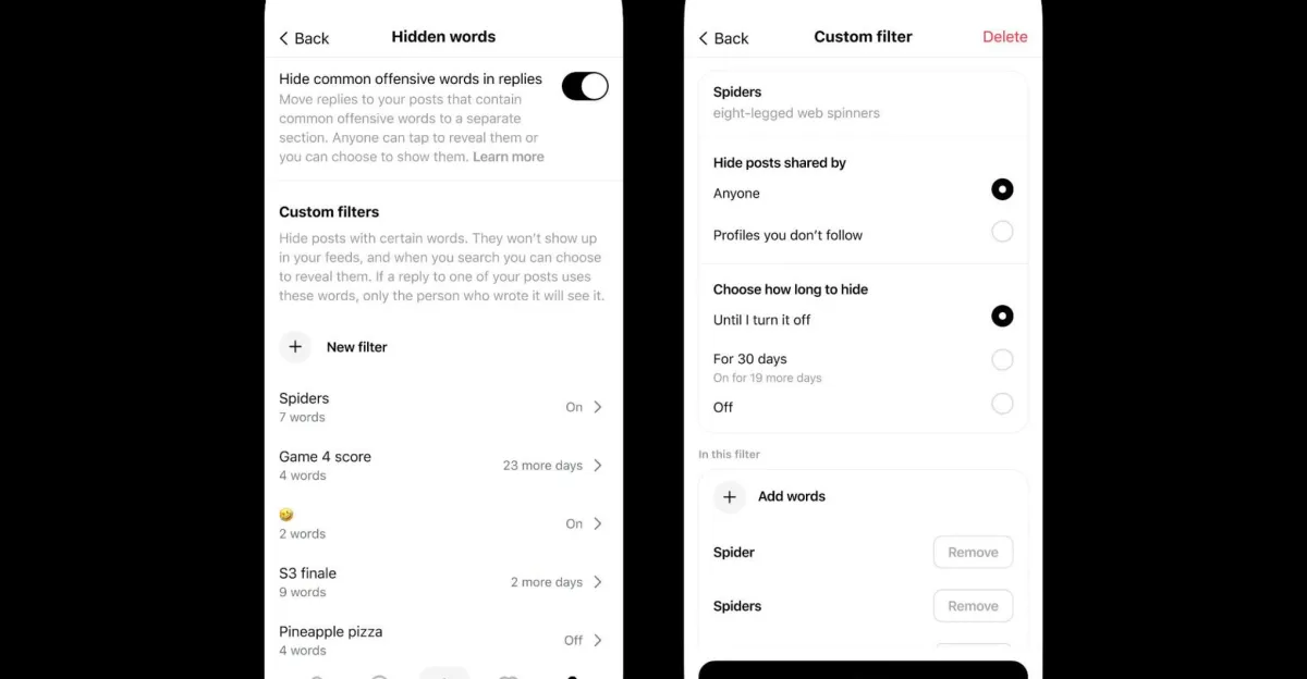 Threads now has a better word filter than Instagram