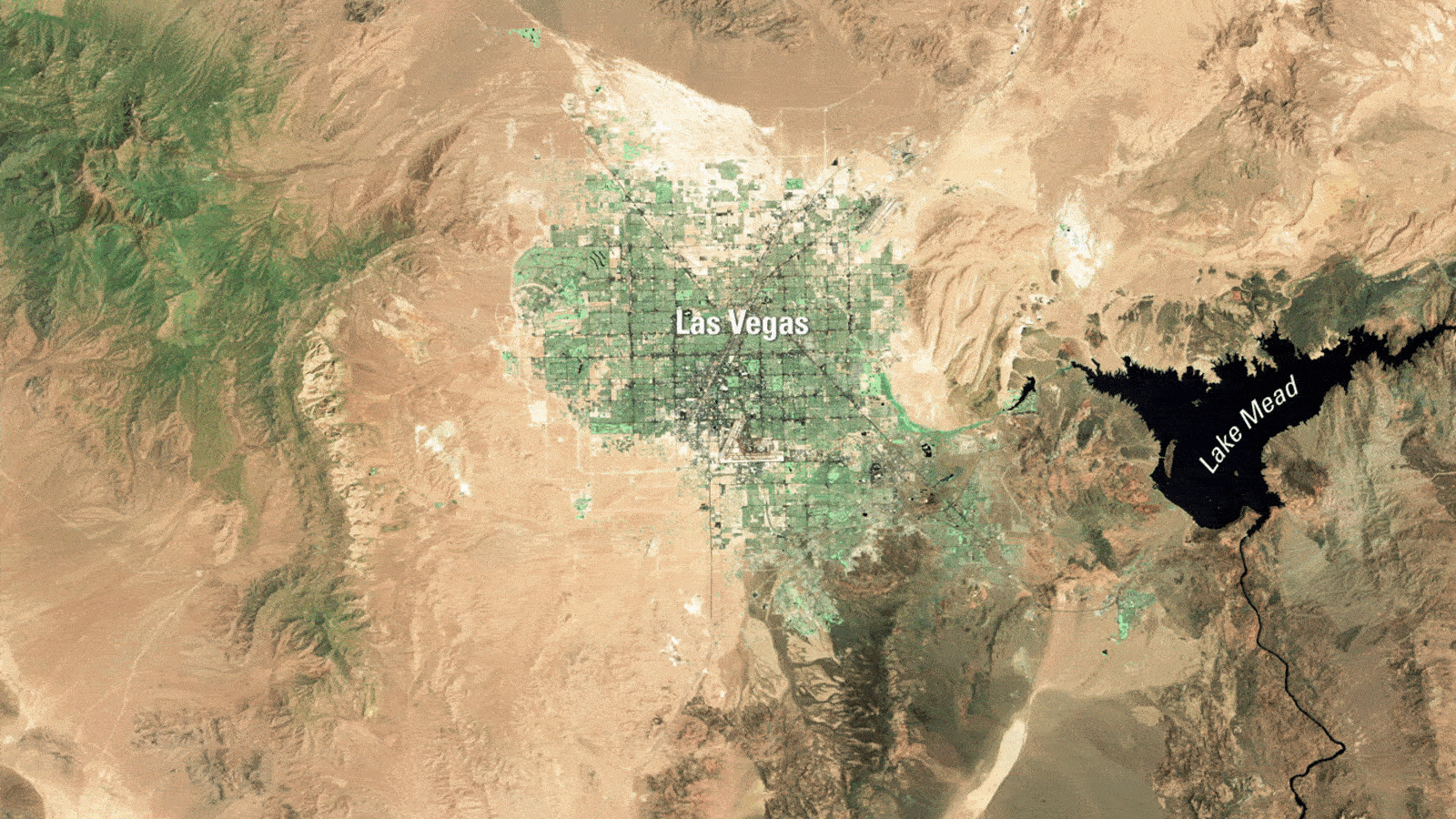 Final photo from iconic US satellite shows how Las Vegas has 'doubled' in size over the last 25 years