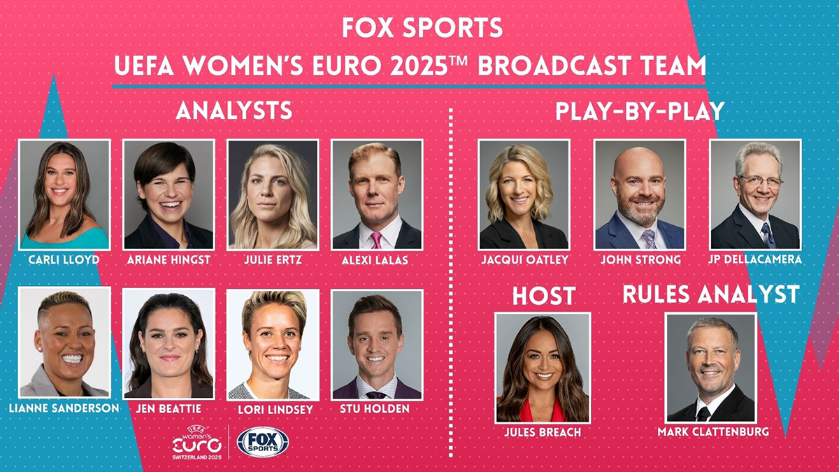 FOX Sports Unveils Distinguished Broadcaster Lineup for Historic Presentation of UEFO Women’s EURO 2025™ - Fox Sports Press Pass
