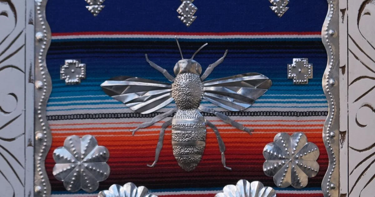 Esteban Ismael Durán combines textile, tin in a startlingly contemporary way