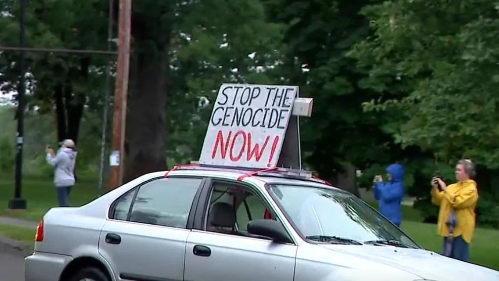 From Ellsworth to Portland: Maine demonstrators travel to protest Gaza starvation
