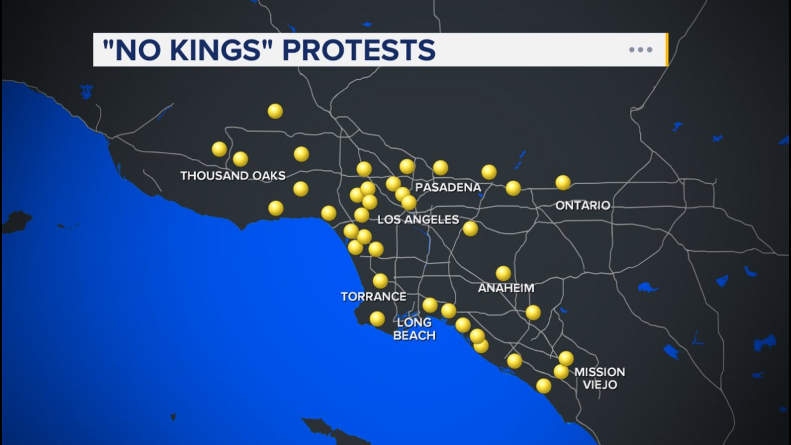 Here's a list of 'No Kings Day' protest locations across SoCal