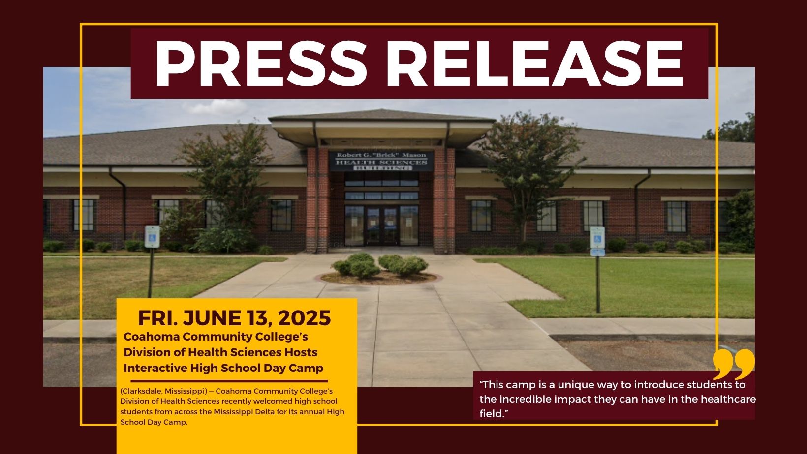 Coahoma Community College’s Division of Health Sciences Hosts Interact