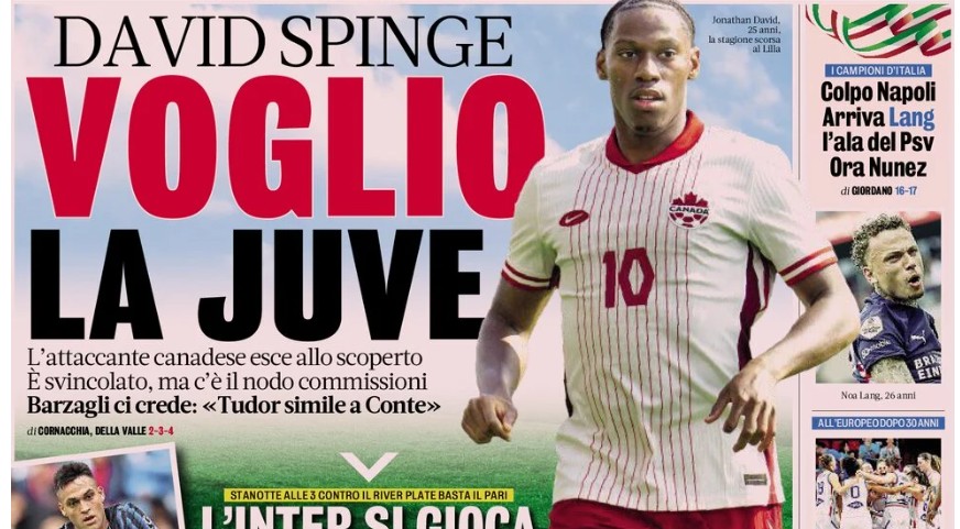 Today’s Papers – David wants Juventus move, Allegri’s Milan priority
