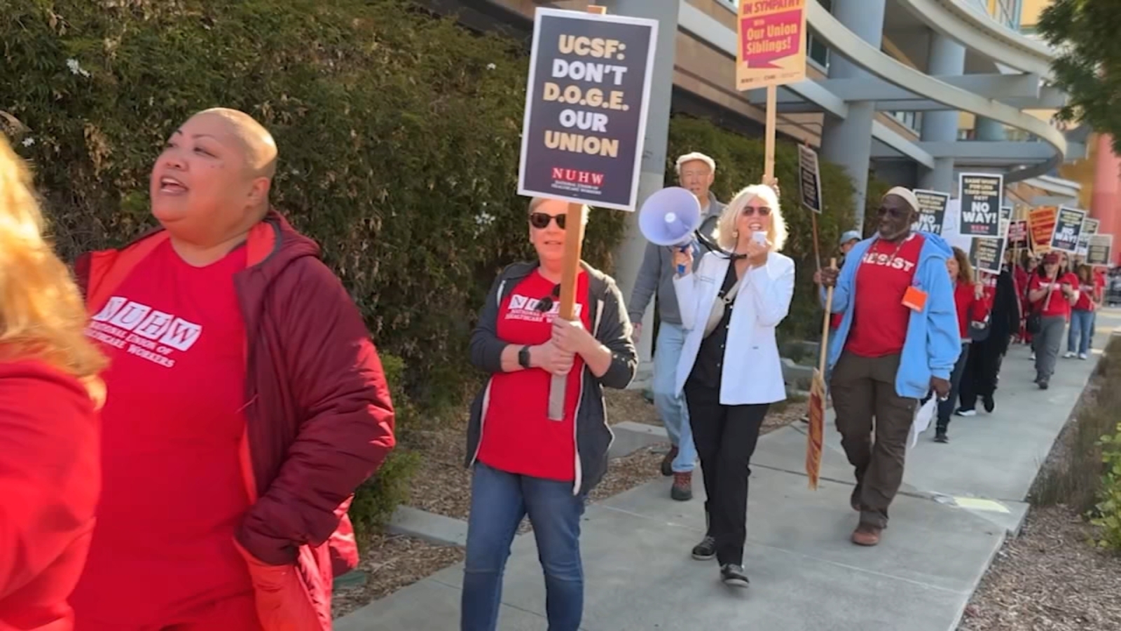 Health care workers strike at UCSF Benioff Children's Hospital in Oakland due to integration plans
