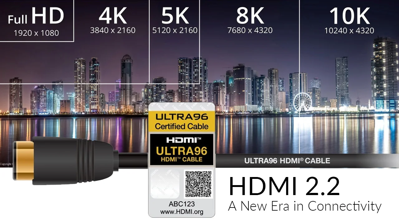 HDMI 2.2 is here with new 'Ultra96' Cables — up to 16K resolution, higher maximum 96 Gbps bandwidth than DisplayPort, backwards compatibility & more