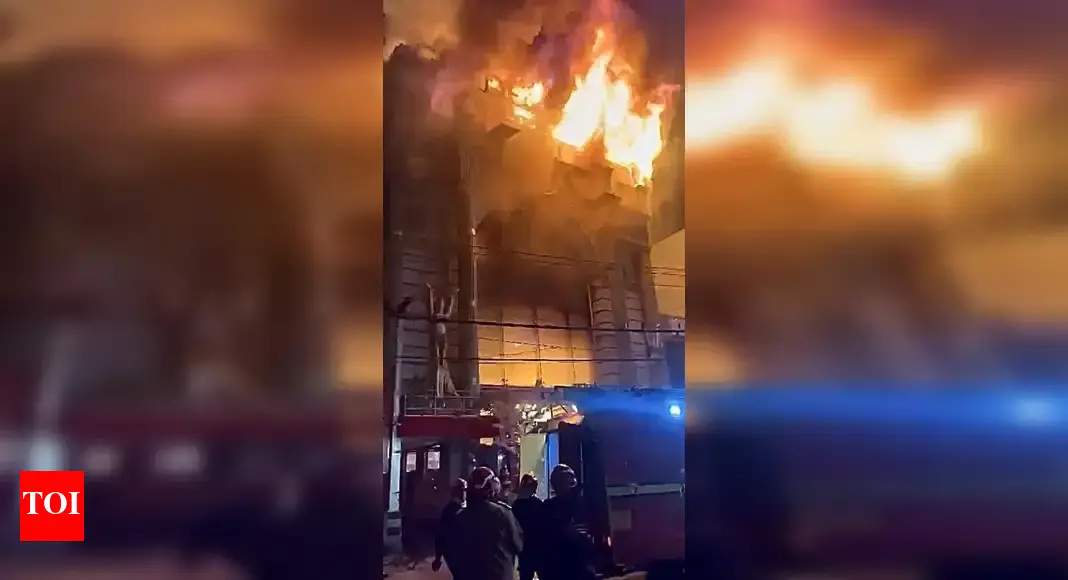 1 person feared trapped in blaze at banquet hall in Moti Nagar, 150 firefighters pressed into servic