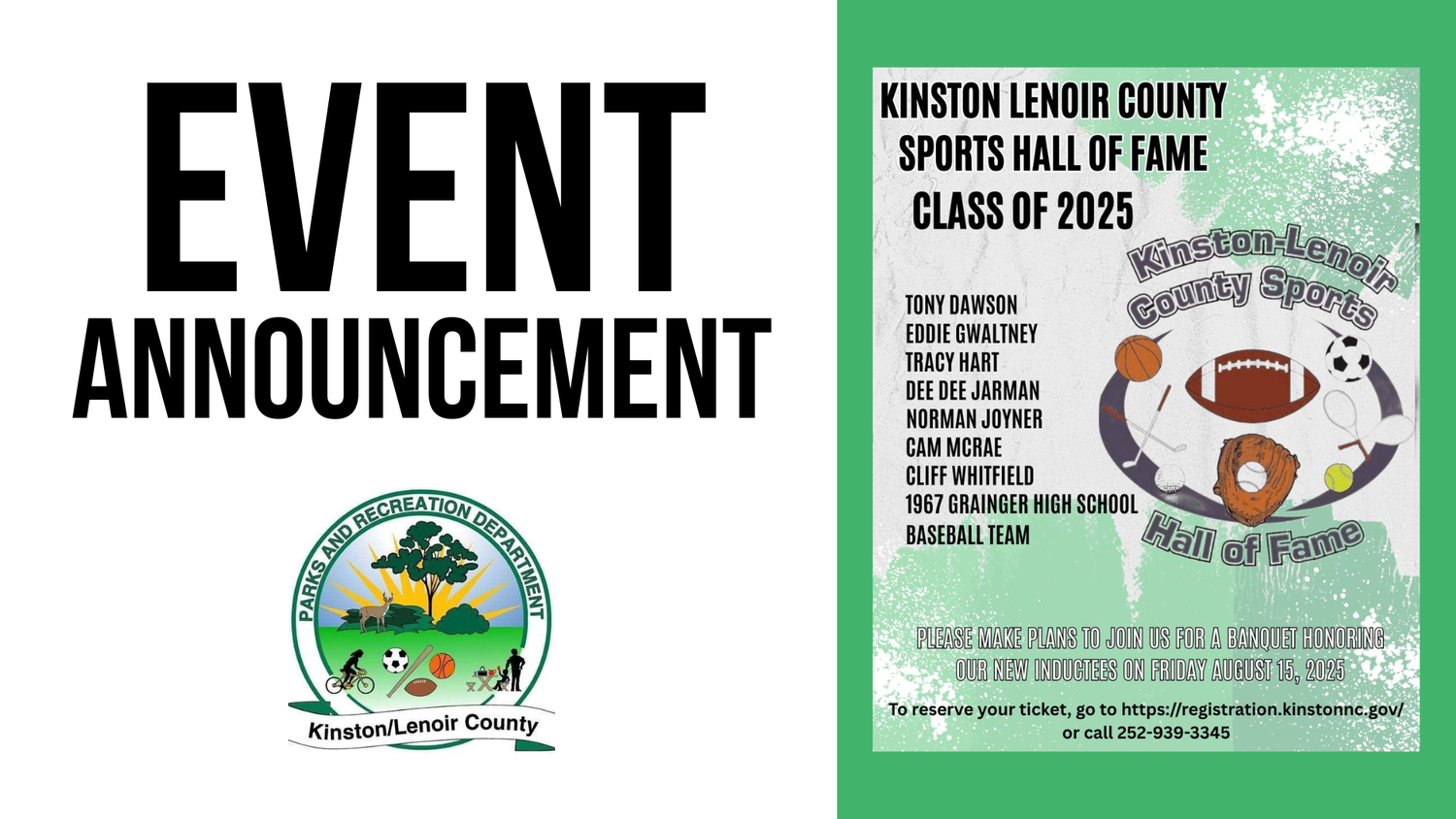 Event: Kinston/Lenoir Co. Sports Hall of Fame