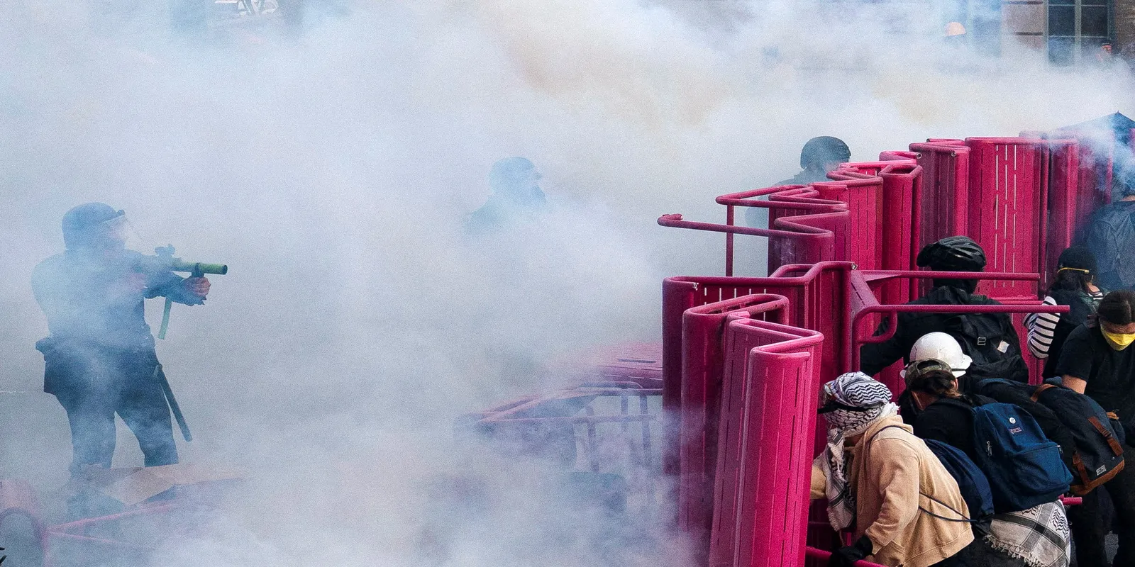 Downtown LA declared 'unlawful assembly'