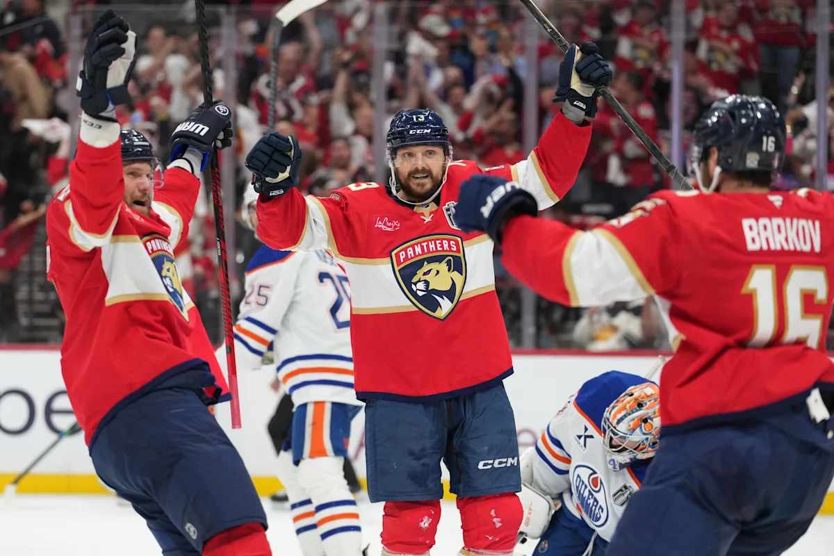 NHL Stanley Cup Final: Sam Reinhart's historic 4 goals lead Panthers past Oilers in Game 6 to claim