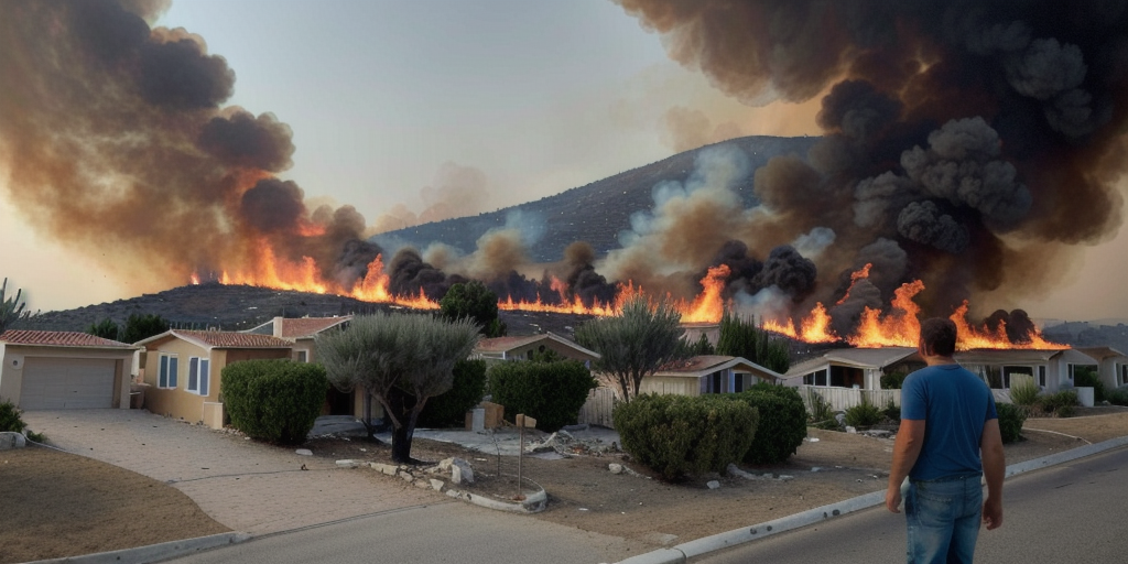 Homes burn in Greece as wildfire sweeps through coastal towns
