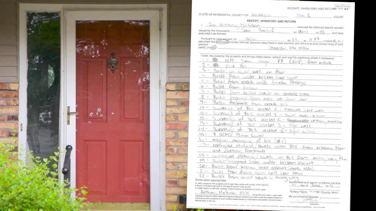Search warrant reveals shooting spree inside state Sen. John Hoffman's home