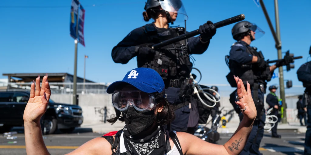 L.A. unrest live updates: Crowds protesting immigration raids ordered to leave downtown