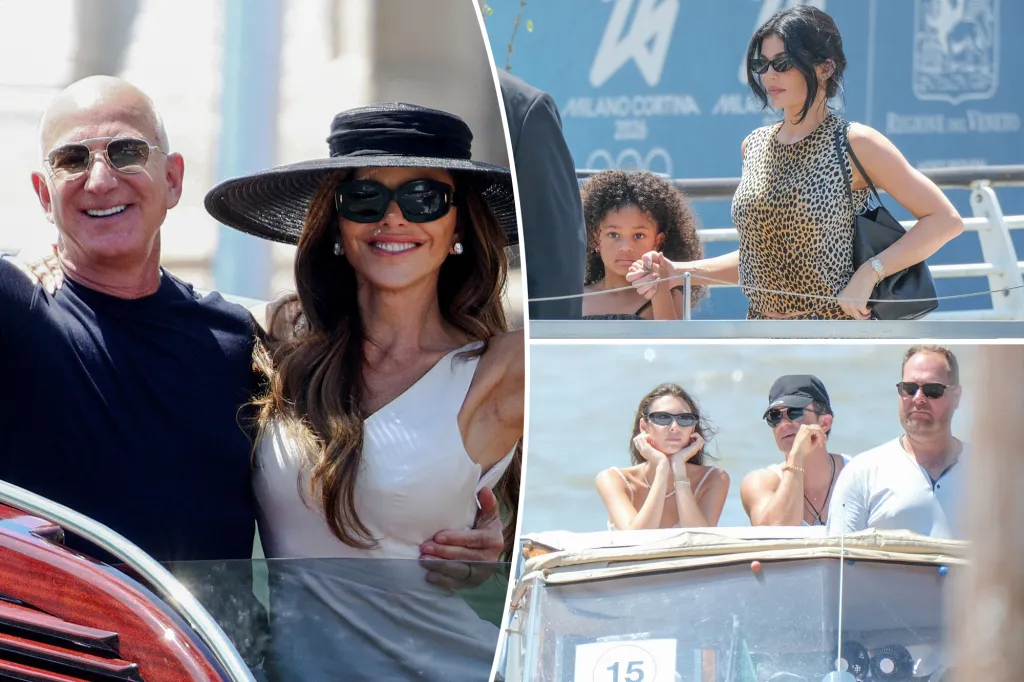 Celebrity guests leave Venice following Jeff Bezos and Lauren...