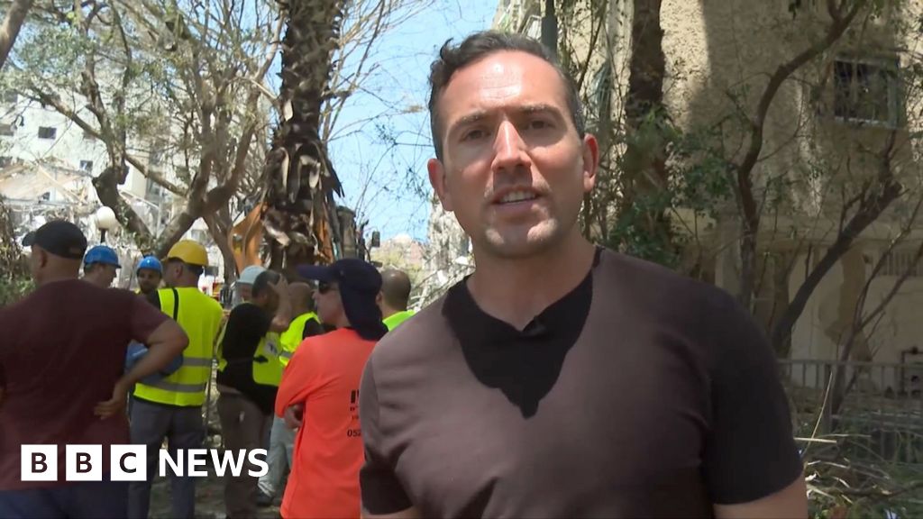 Israel-Iran: BBC reports from site of Iranian strike in Tel Aviv