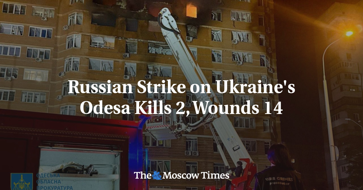Russian Strike on Ukraine's Odesa Kills 2, Wounds 14