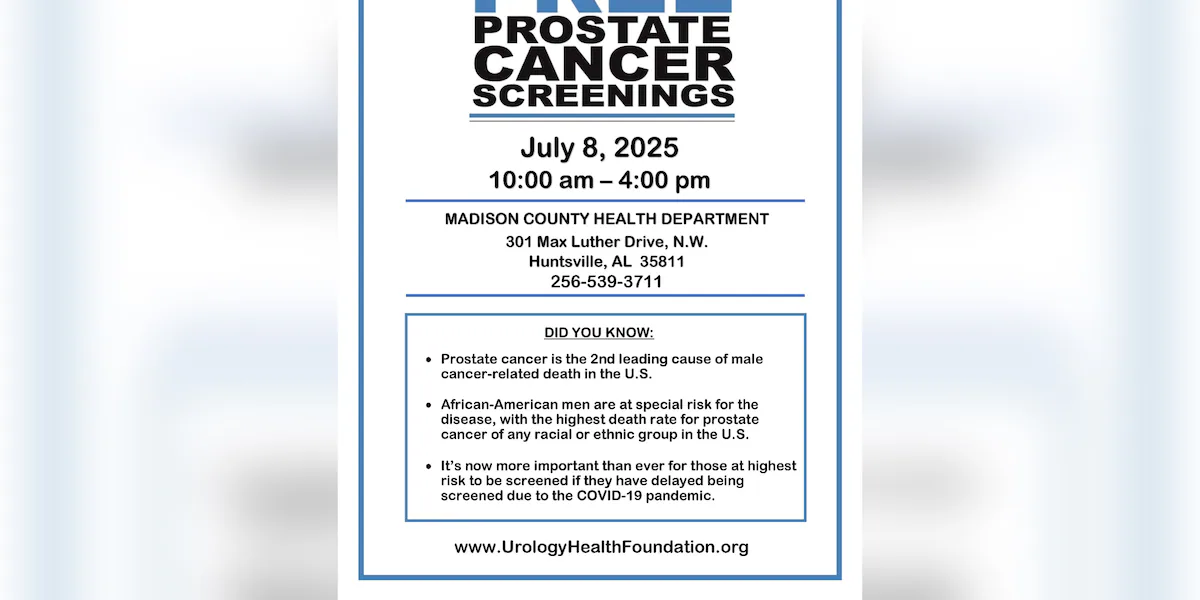 Urology Health Foundation to offer free prostate cancer screenings
