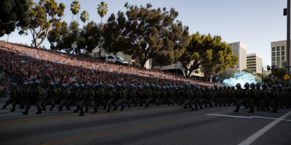 Los Angeles protests live: tensions flare after Trump deploys hundreds of National Guard troops