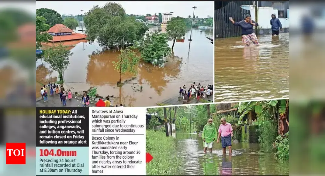 Heavy rain lashes dist, low-lying areas flooded, traffic paralysed | Kochi News