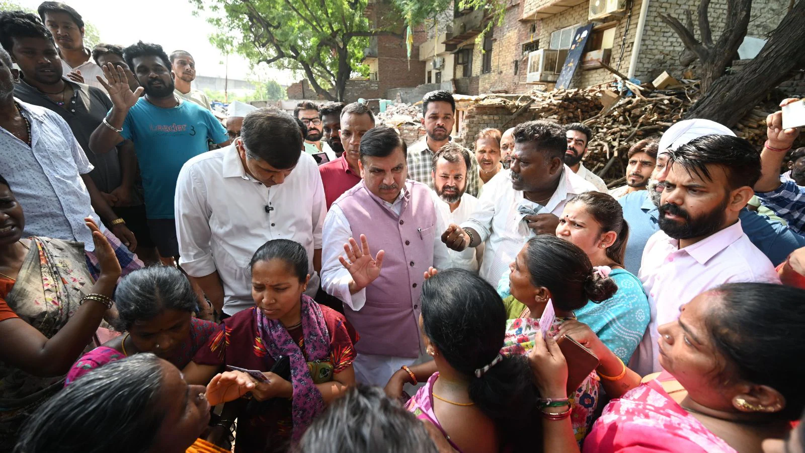 Slums bulldozed in Delhi: AAP protests demolition drives, CM says done on court orders