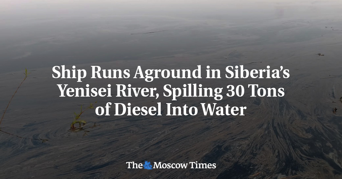 Ship Runs Aground in Siberia’s Yenisei River, Spilling 30 Tons of Diesel Into Water