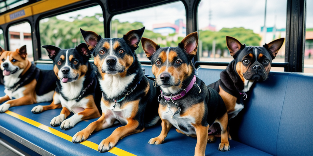 Greetings from Mexico City, where these dogs ride a bus to and from school