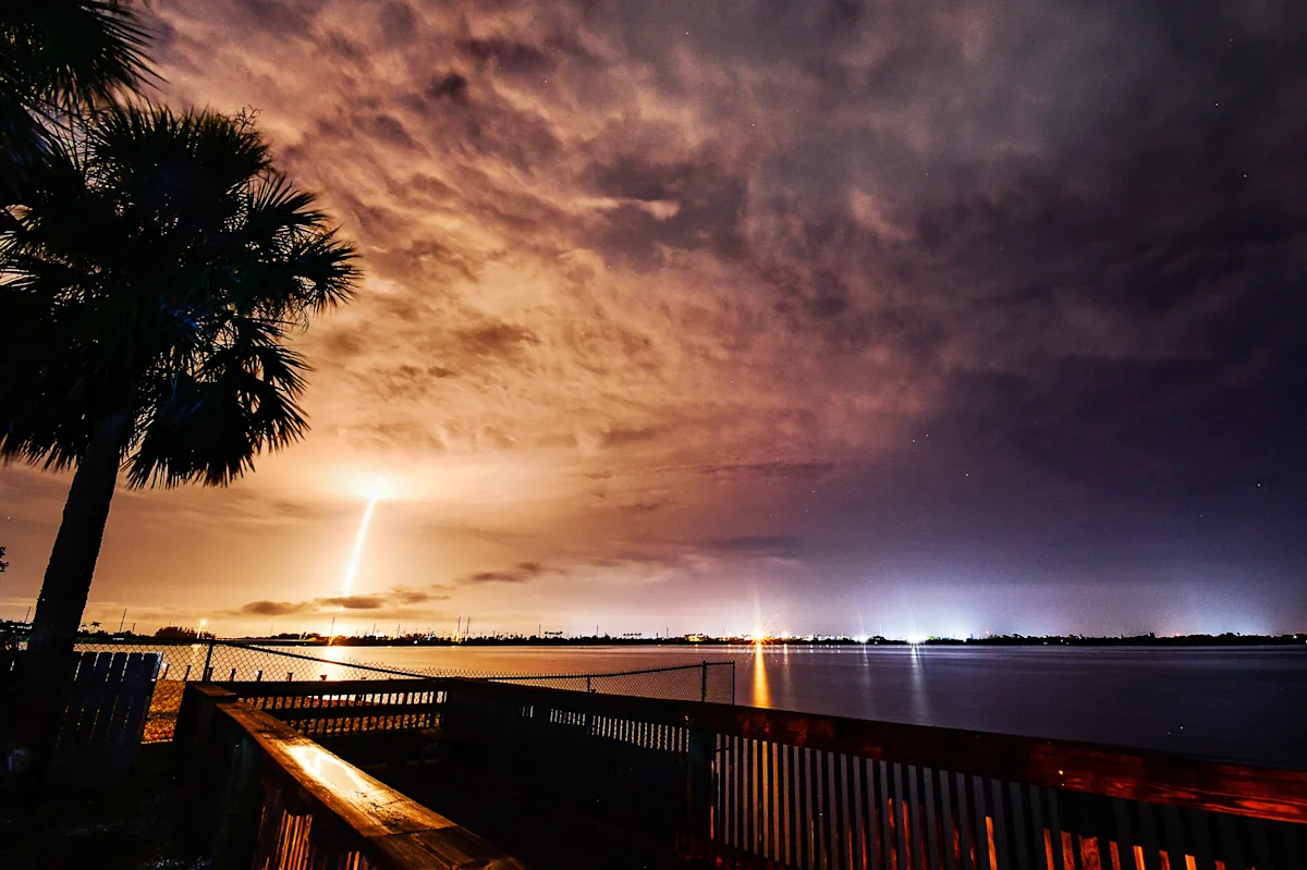 SpaceX launches rocket on Starlink mission after storms, lightning depart East-Central Florida