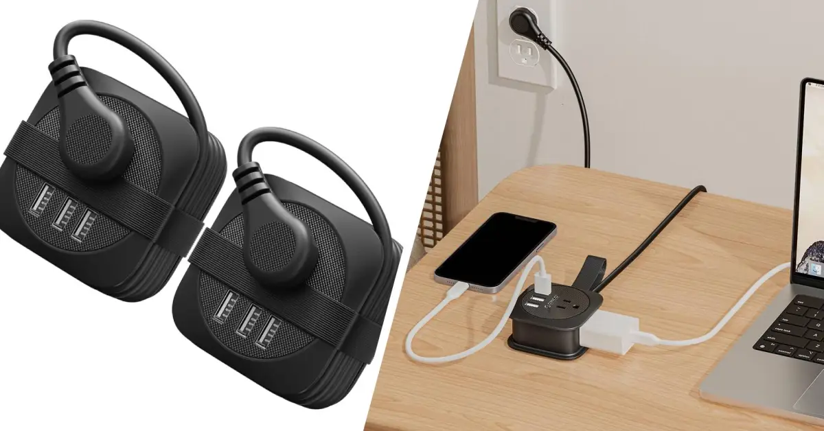 Score two travel-friendly 4-in-1 USB power strips at less than $7 each (50% off)