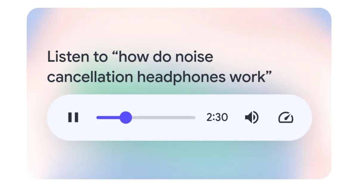 Google testing Audio Overviews for Search results