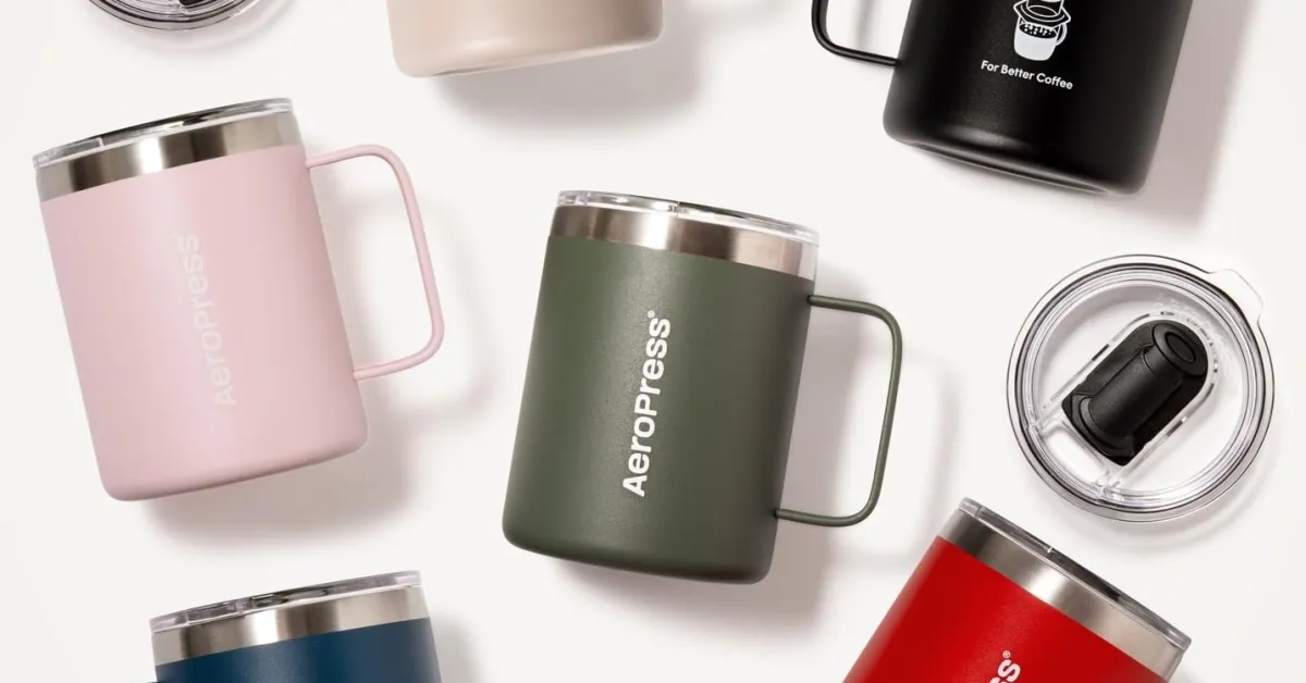 Score two AeroPress Travel Coffee Mugs for the price of one: $30 (Reg. $60)