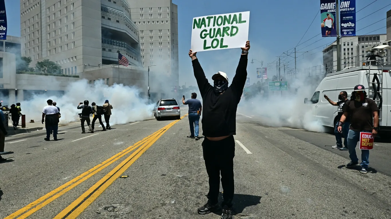 In photos: Trump deploys National Guard to LA as ICE raid protests flare for 3rd day