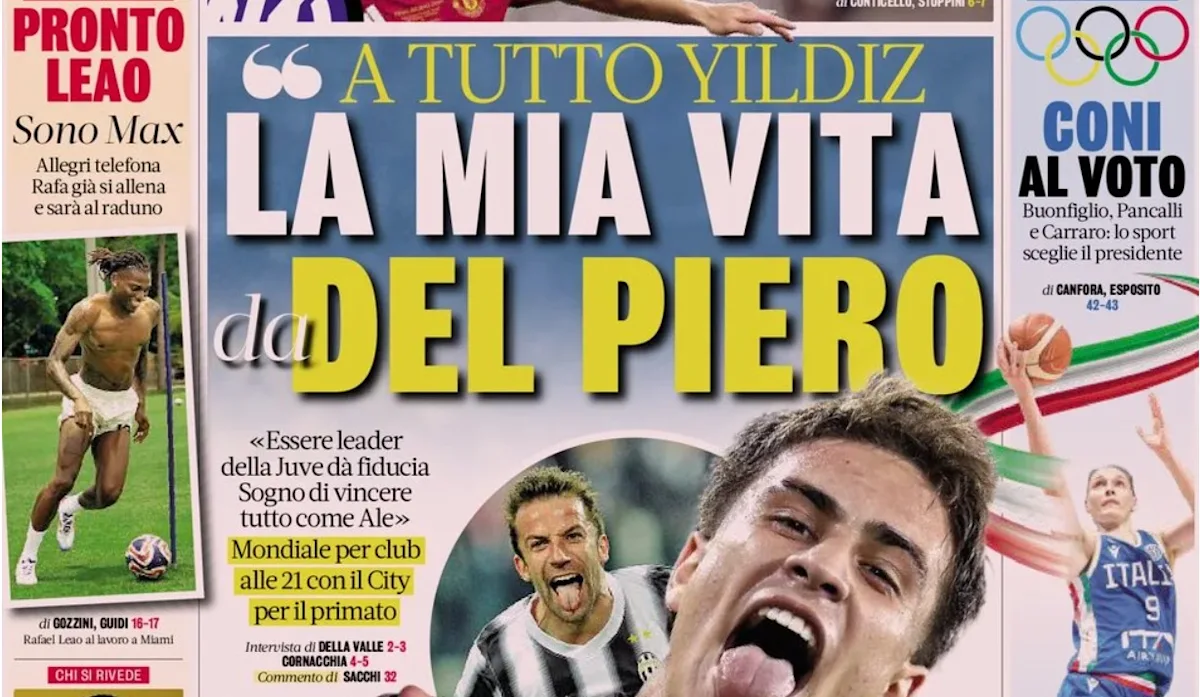 Today’s Papers – Yildiz’s Juventus dreams, Allegri calls Leao