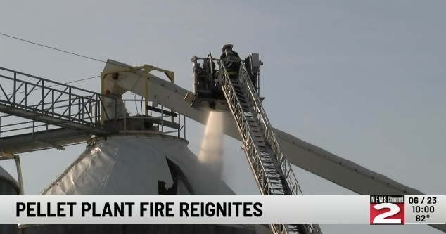 Pellet Plant Fire at Schuyler Business Park Reignites