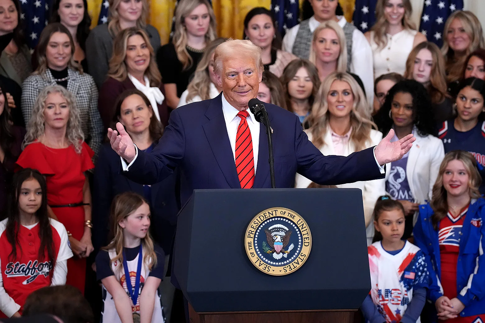 Trump Loves to Defend Women’s Sports. Apparently He Doesn’t Care About Paying Them.