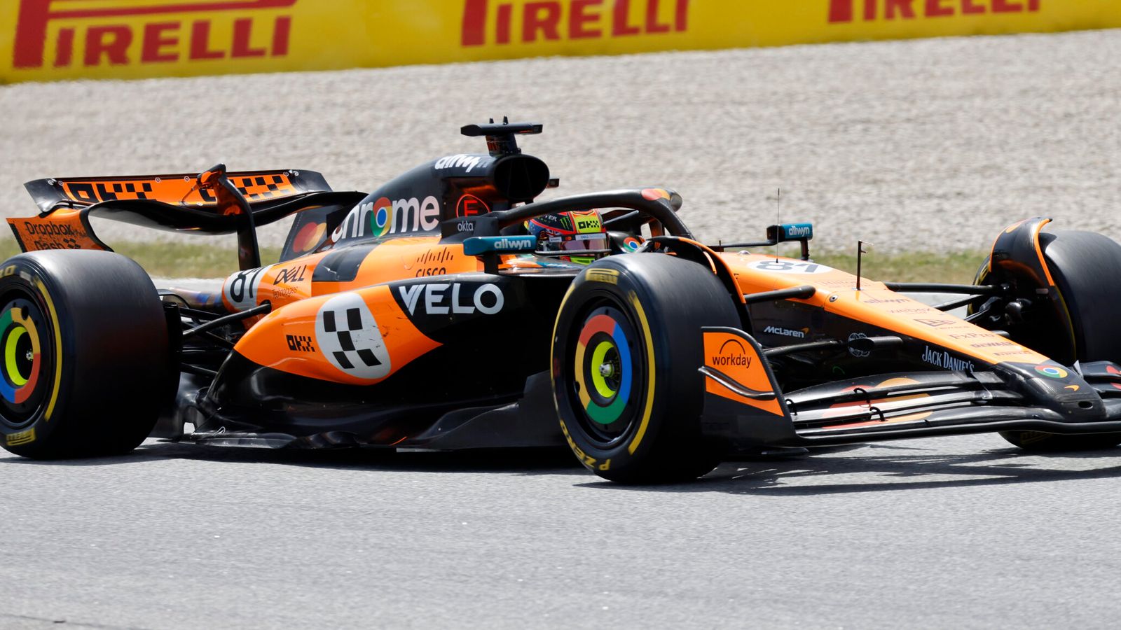 Spanish GP: Oscar Piastri beats Lando Norris to win as Max Verstappen given penalty for George Russell crash