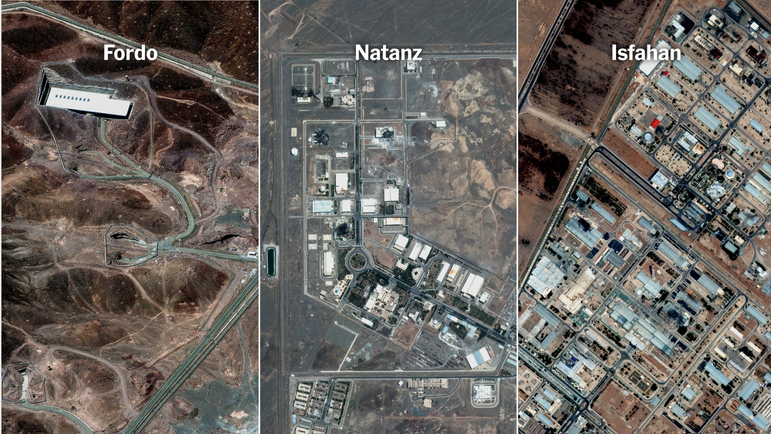 Here Are the Three Iranian Nuclear Sites the U.S. Attacked