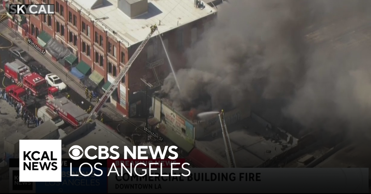 Firefighters battle major emergency fire at downtown Los Angeles business