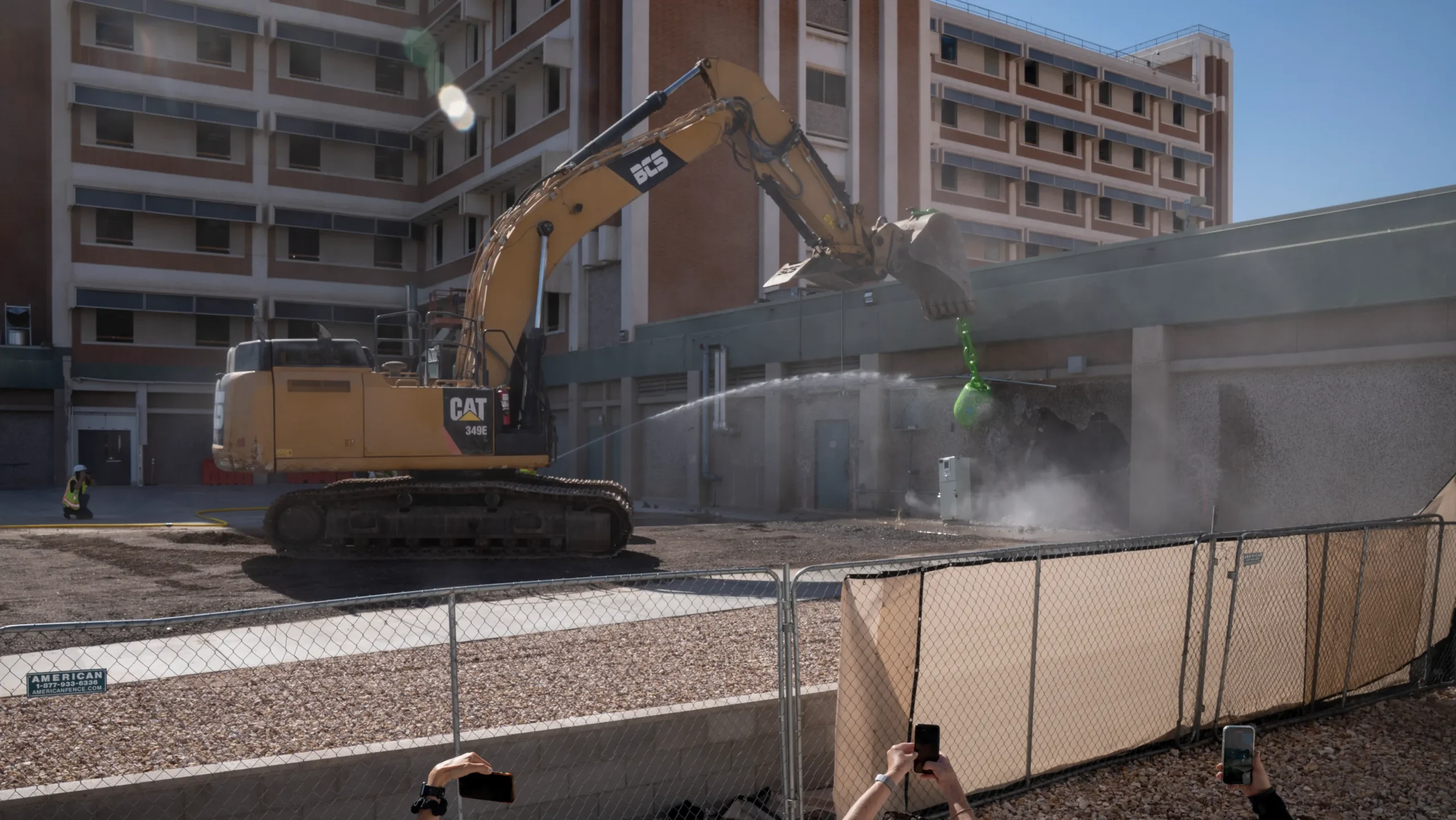 Wrecking ball starts yearlong demolition of the old 'county' hospital