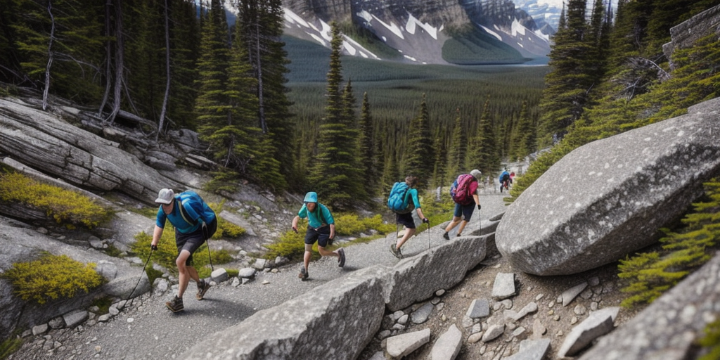Falling rocks hit hikers on a trail in Canada’s Banff National Park, killing 1 and injuring 3